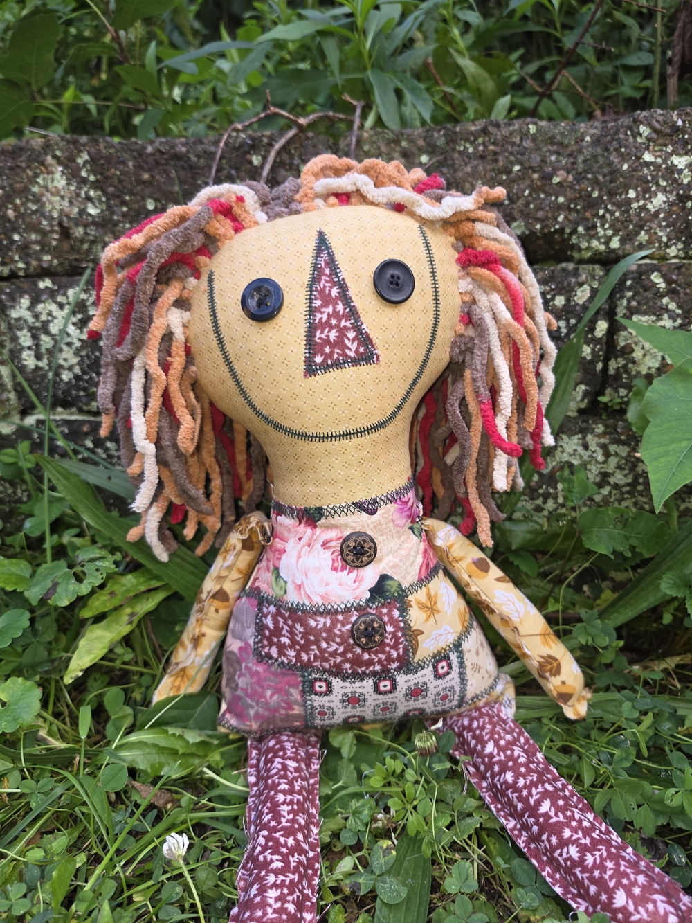 Dumpster Dollies OOAK Art Doll Gertie Crumb Primitive Folk Art Rag Doll